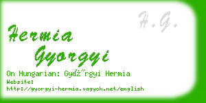 hermia gyorgyi business card